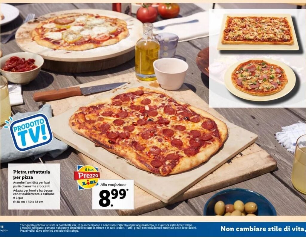 pietra refrattaria per pizza Lidl