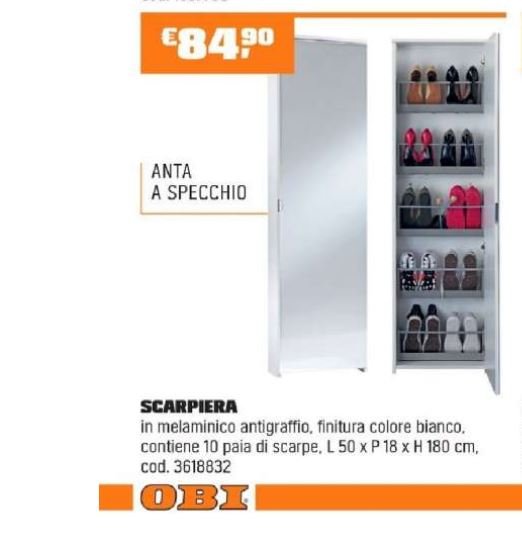 scarpiere obi aprile 2021