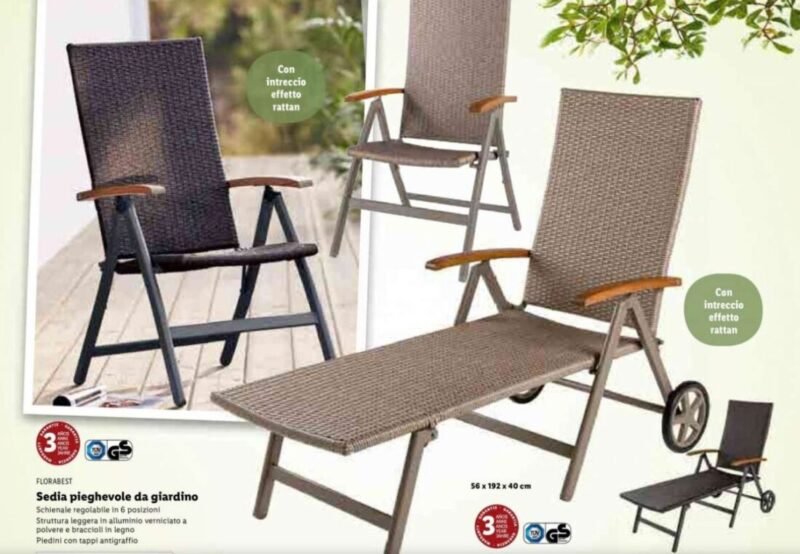 Sedia sdraio Lidl