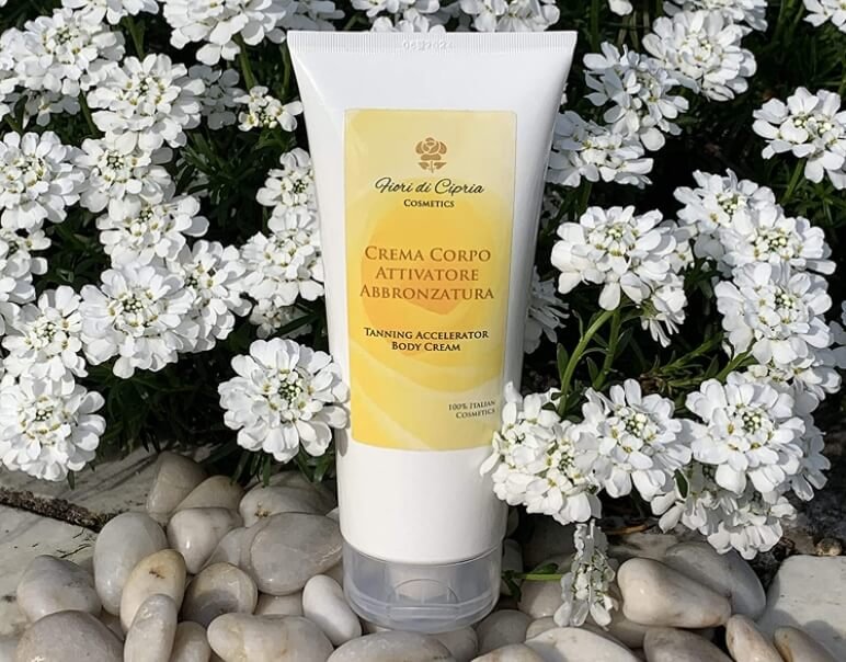 crema attivatore abbronzatura fiori di cipria