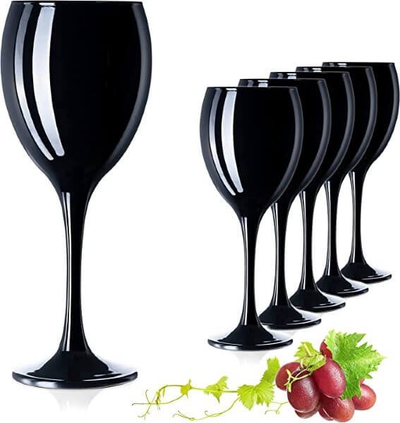 bicchieri a tulipano neri platinux