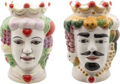 vaso a forma di testa teste di moro