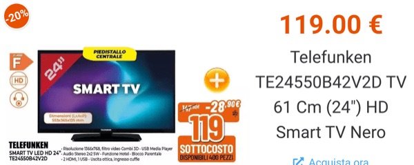 Expert tv 32 pollici 99 euro 1