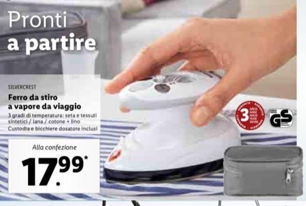 ferro da stiro da viaggio lidl