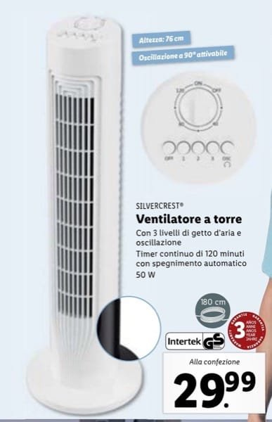 ventilatori lidl a torre