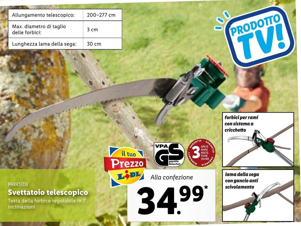 Tagliarami telescopico Lidl Tagliarami telescopico Lidl 1