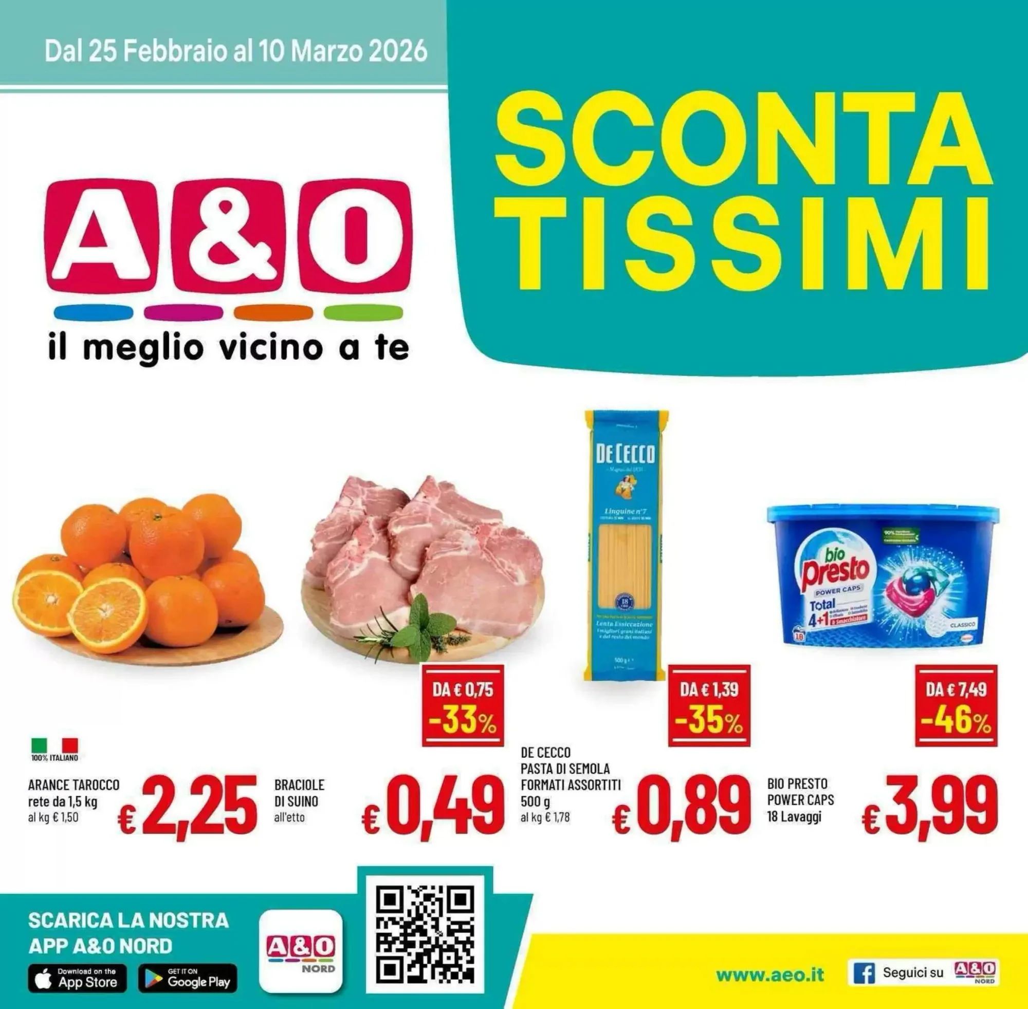 Anteprima nuovo Volantino A&O valido dal 25/02 al 10/03 2026