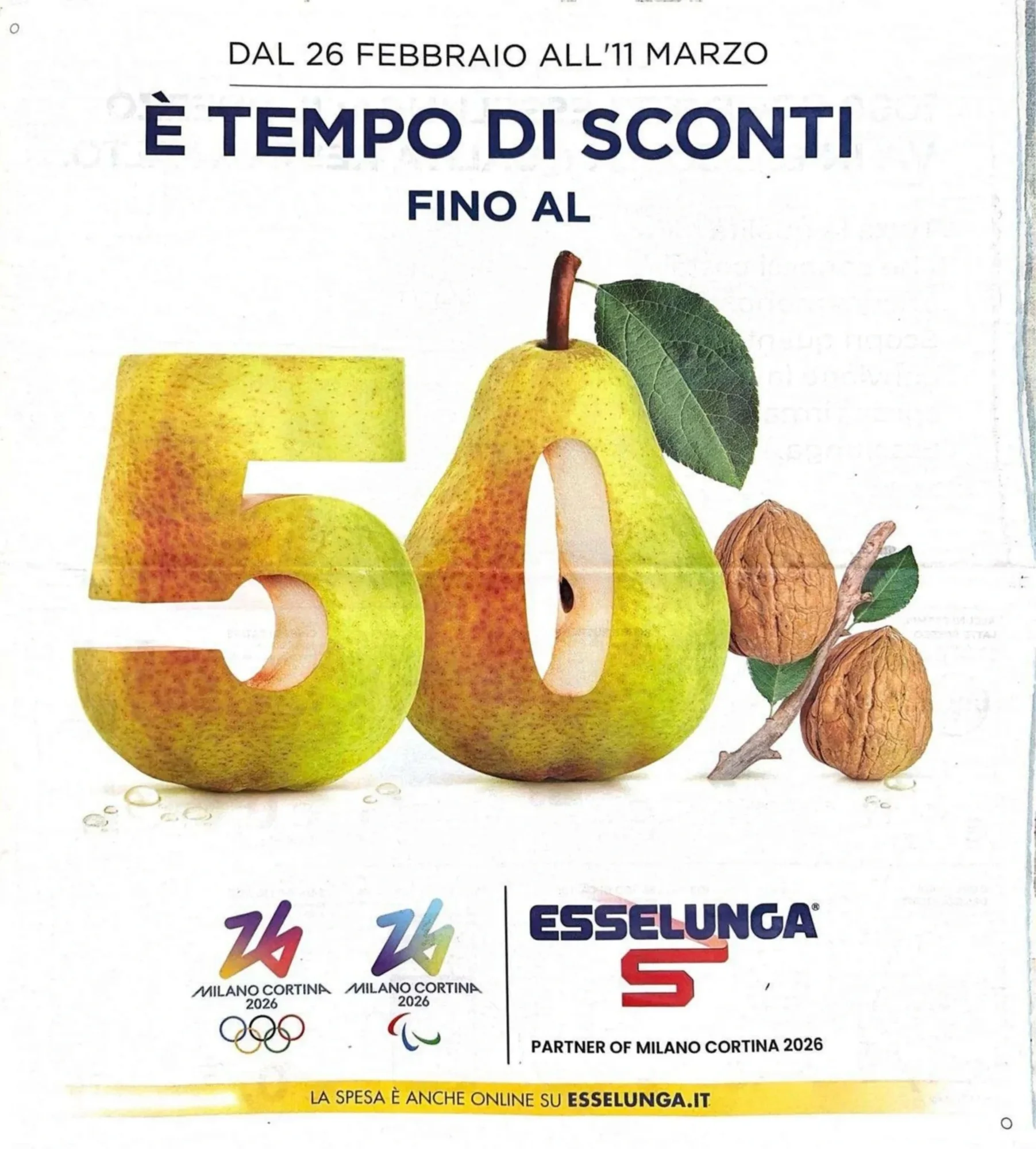 Anteprima nuovo Volantino Esselunga valido dal 26/02 al 11/03 2026