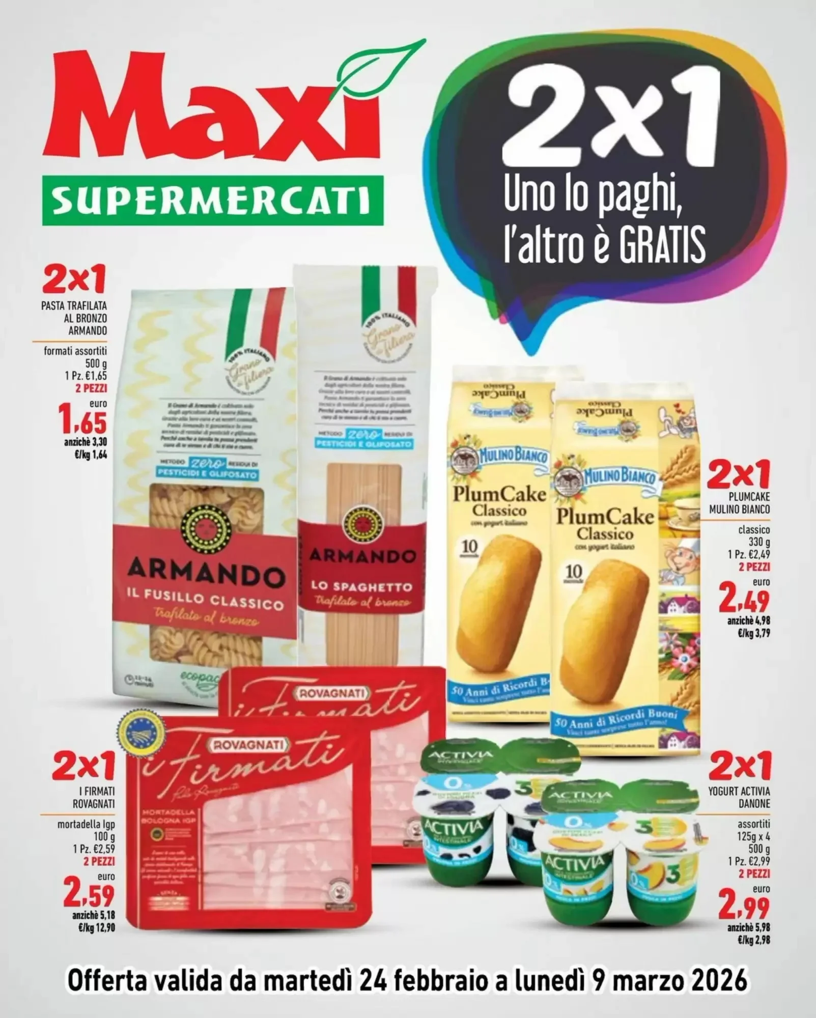 Anteprima nuovo Volantino Maxi Supermercati valido dal 24/02 al 09/03 2026