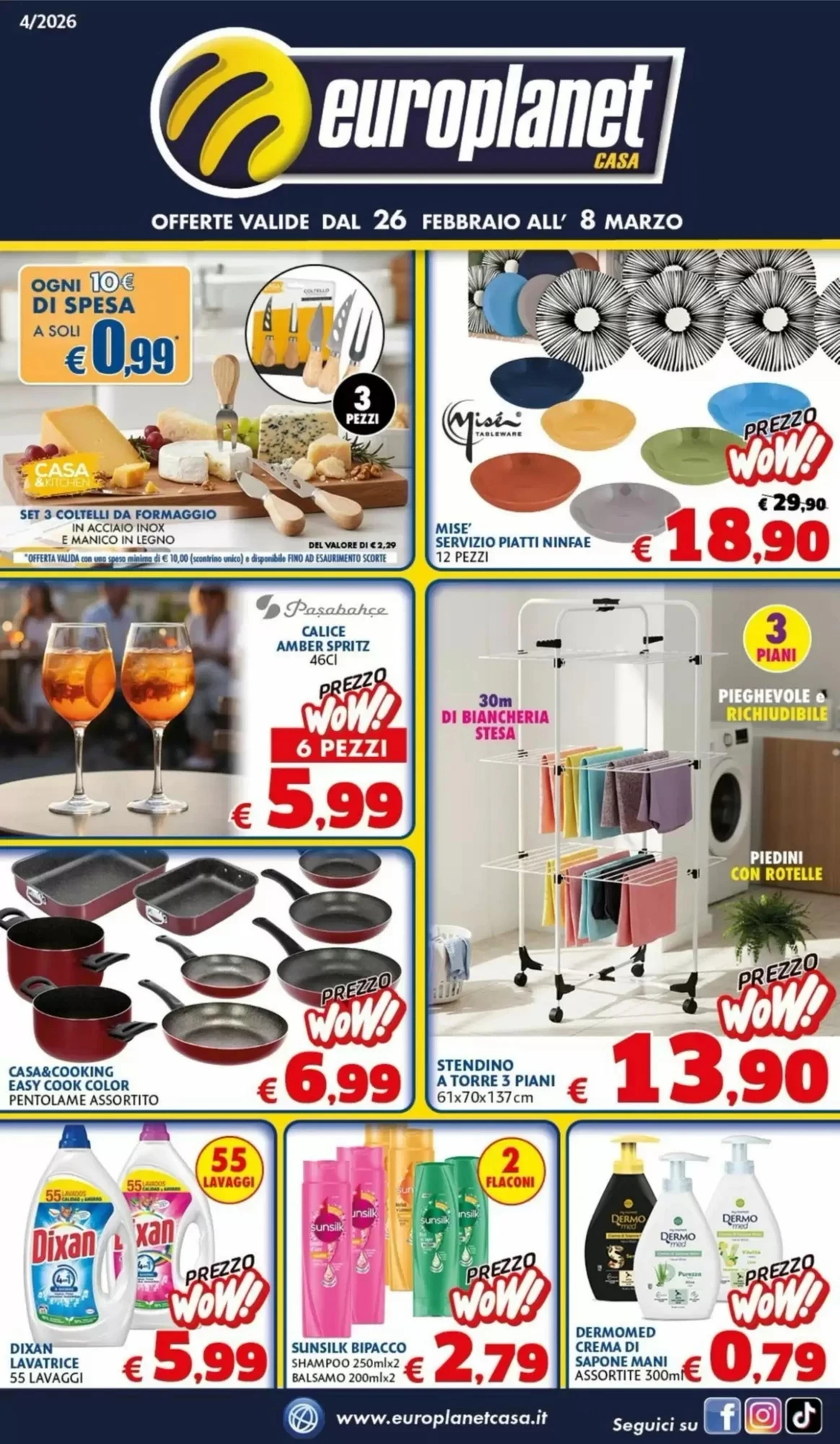 Anteprima nuovo Volantino Europlanet Casa valido dal 26/02 al 08/03 2026
