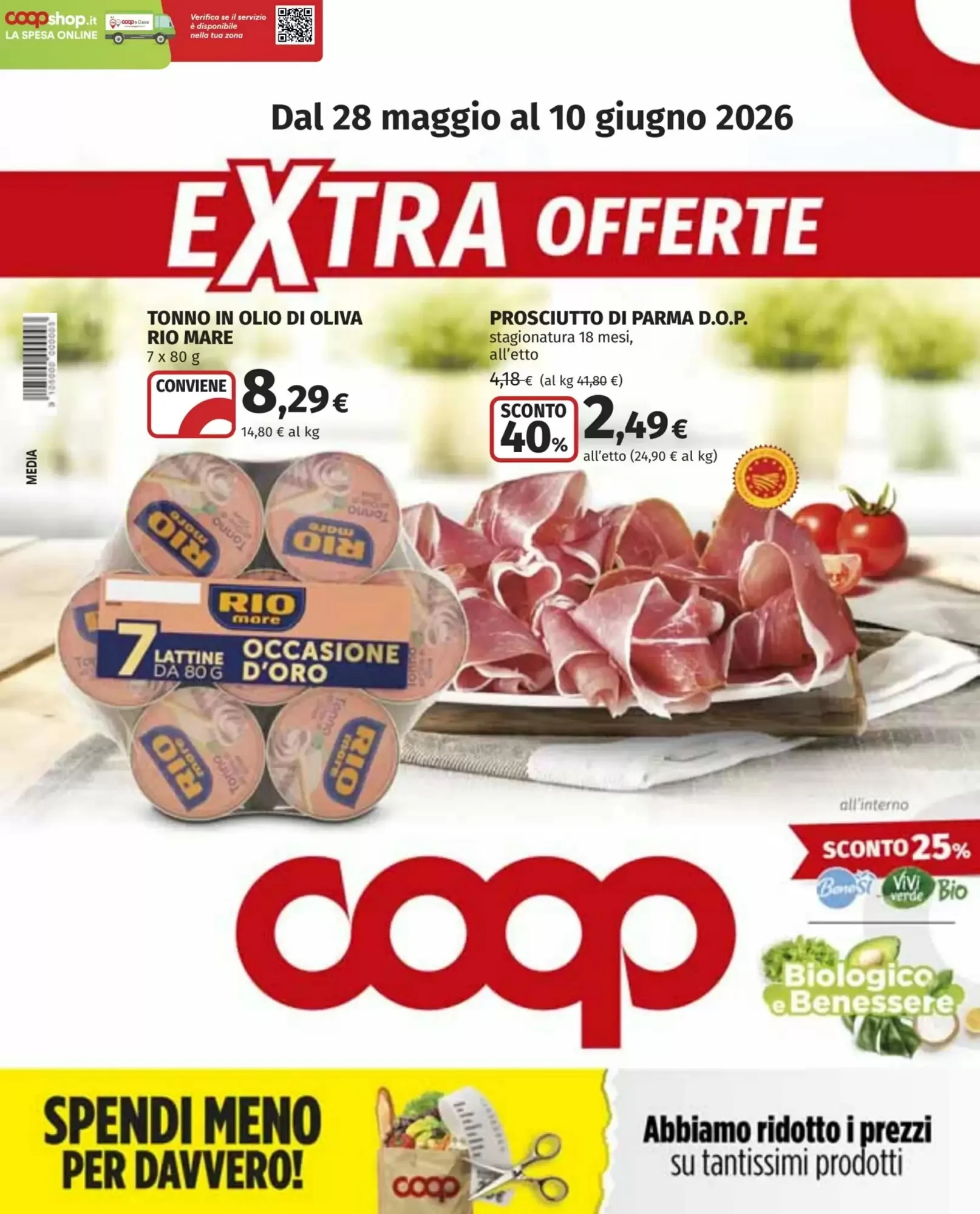 Anteprima nuovo Volantino Coop valido dal 28/05 al 10/06 2026